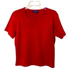 Karen Scott 100% Cotton Shirt Color Red In Perfect Condition Worn only Once☑️